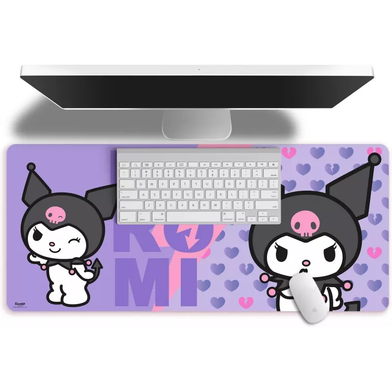 Hiirematt Kids Euroswan 80x30 cm Hello Kitty Kuromi, suur ristkülikukujuline mängu-/lauamatt