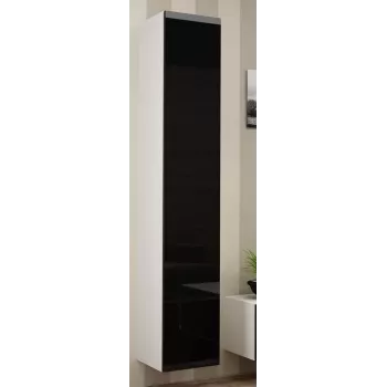 Cama suletud Kapp VIGO '180' 180/40/30 valge/must läikiv