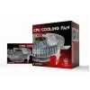 Õhujahuti Gembird CPU-HURACAN-X40 — 90 mm ventilaator, 800–1600 RPM, LGA 775 tugi, läbipaistev