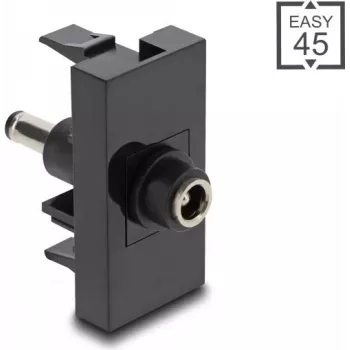 DeLOCK Easy 45 pistikupesa Must Emane Isane Sirge
