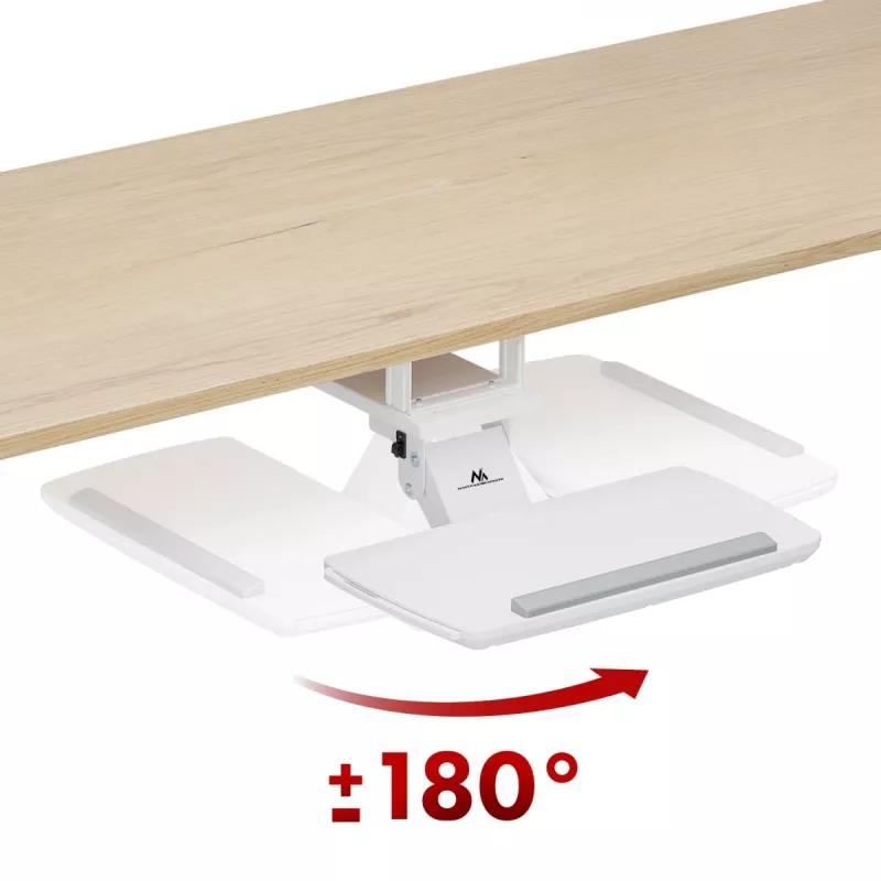 Klaviatuurihoidik MACLEAN MC-156 W — reguleeritav lauaalune alus, max koormus 5 kg