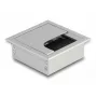 DeLOCK kaabliava lauale paigaldamiseks harjaga 80x80x28mm hõbedane