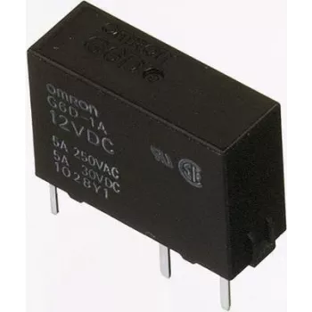 Omron PCB relee 24 V alalisvool 5 A 1 normaalselt avatud kontakt G6D-1A-ASI 24DC 1 tk (G6D-1A-ASI 24DC)
