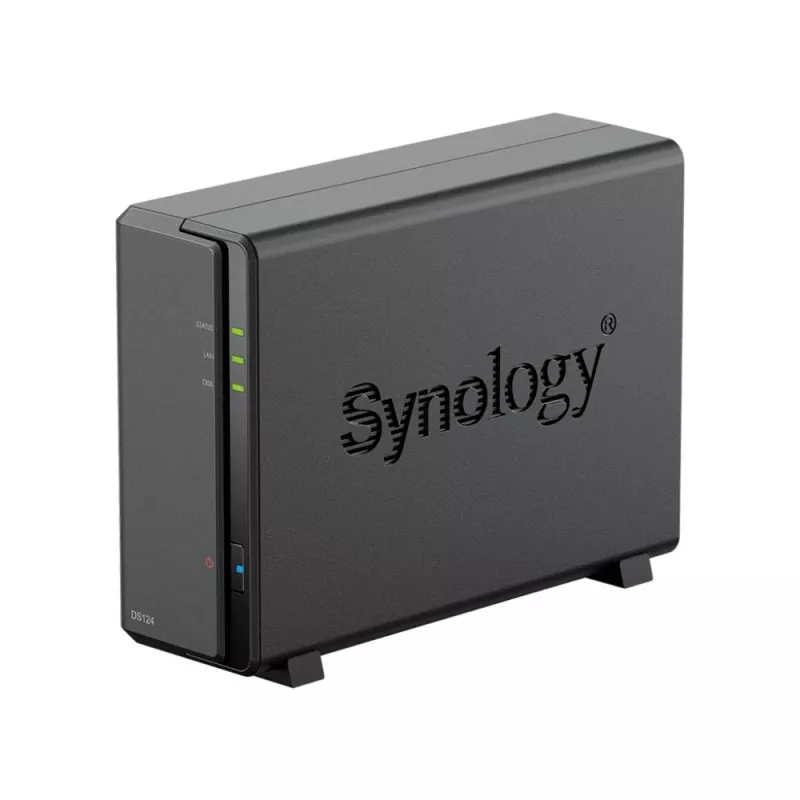 Synology DiskStation DS124 NAS-server/mäluseade Lauaarvuti Ethernet LAN Must RTD1619B
