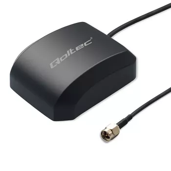 GPS/GLONASS-antenn QOLTEC mudel 57055 magnetalusega, 28 dB võimendus