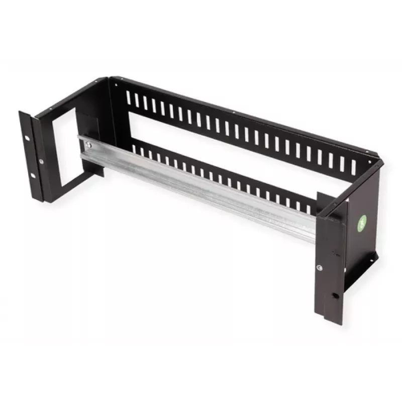 Rack rail carrier ROLINE 26.21.0267, 3 HE, dimensions 133 x 482 x 123 mm (H x B x T), Must