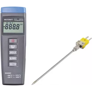VOLTCRAFT K101 + TP 203 temperatuurimõõteriist -200 kuni +1370 °C Andur tüüp K