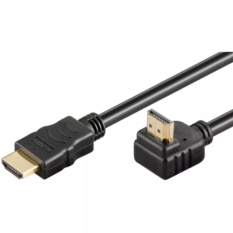 Goobay 61296 - High Speed HDMI Kabel mit Ethernet-Winkelstecker 4Ka60Hz 2.0 - Kabel - Digital/Display/Video