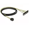 SCSI-kaabel DeLOCK 85685 must kollane 1 m 1 x Mini SAS HD SFF-8643 4 x SATA 7 pin