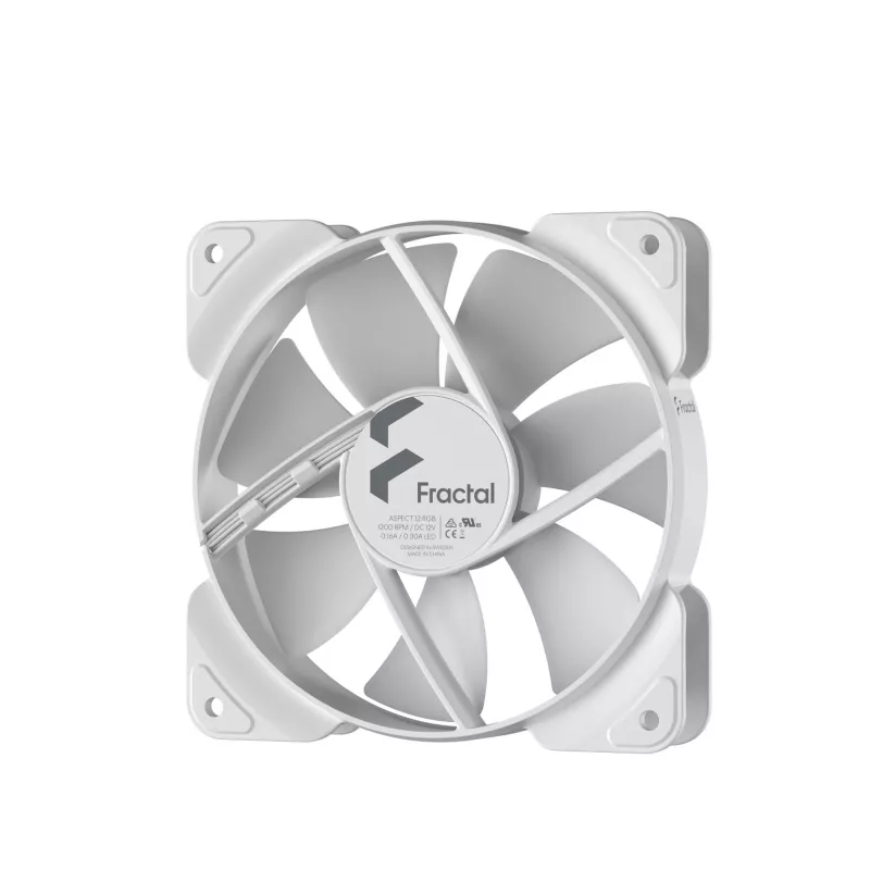 Fractal Design Aspect 12 RGB PWM 120mm korpusventilaator - valge