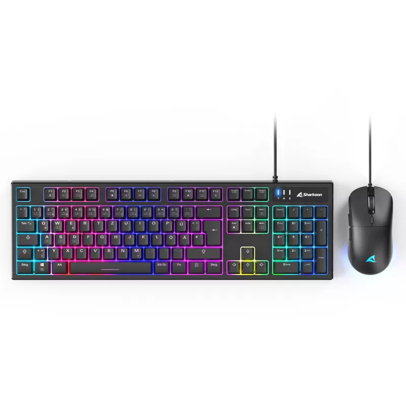 Mänguklaviatuuri ja hiire komplekt Sharkoon SKILLER SGB15 Combo DE saksa paigutusega