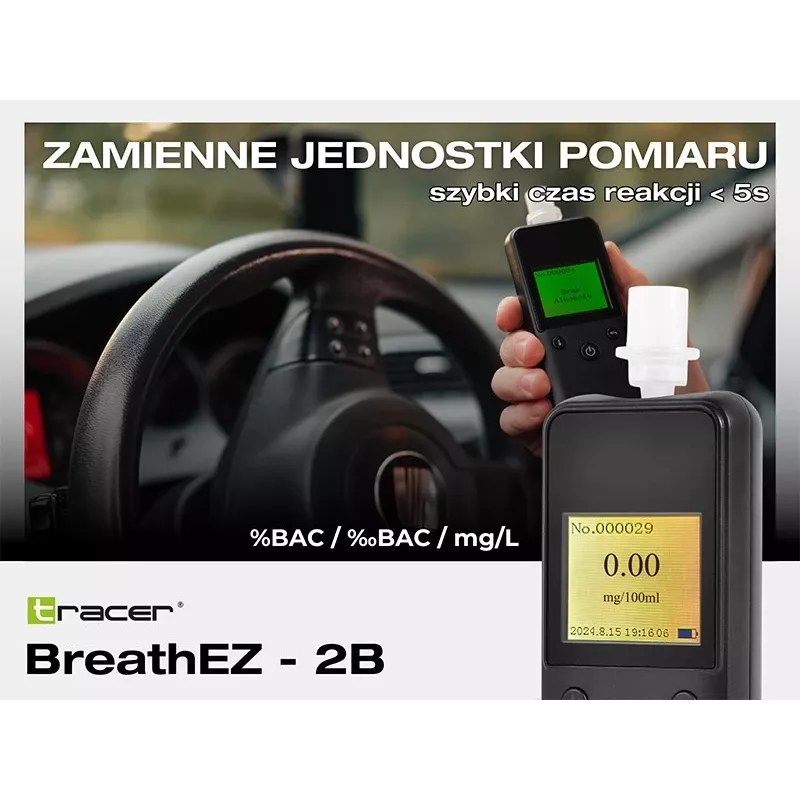 Tracer BreathEZ-2B pooljuhtalkomeeter, must