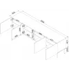 4D RTV-kapp PALAZZO BIS 201x40x60 valge matt