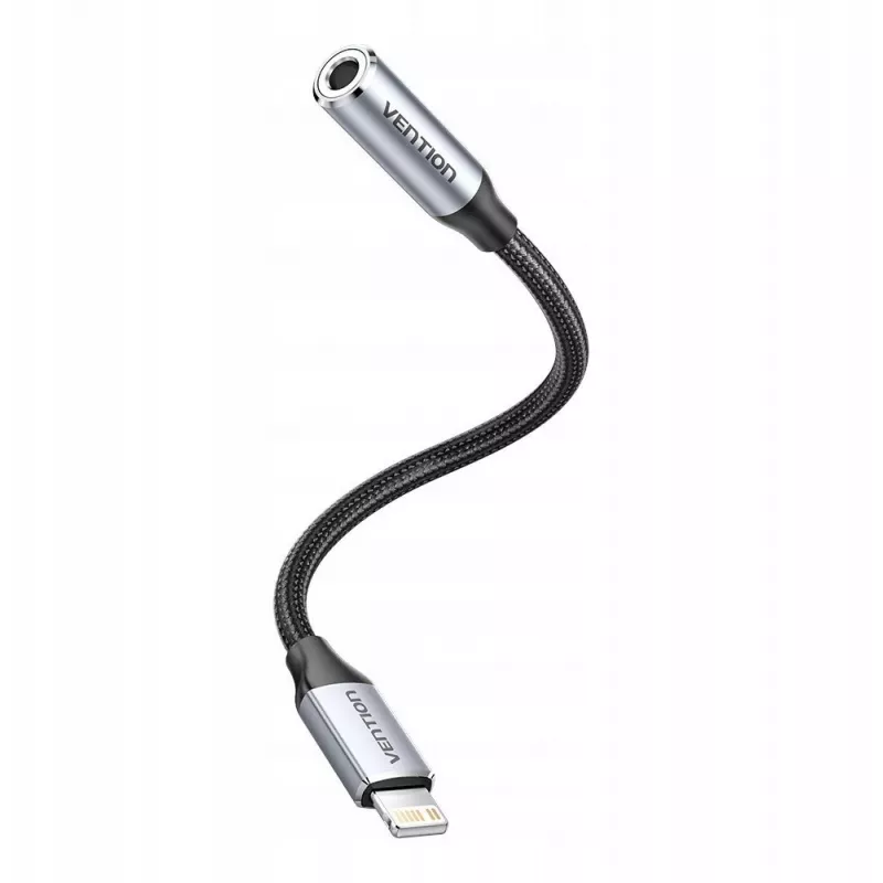 Heliadapter Vention Lightning 3,5 mm BMBHA, juhtmega Lightning-3,5 mm adapter 0,1 m kaabliga, hall
