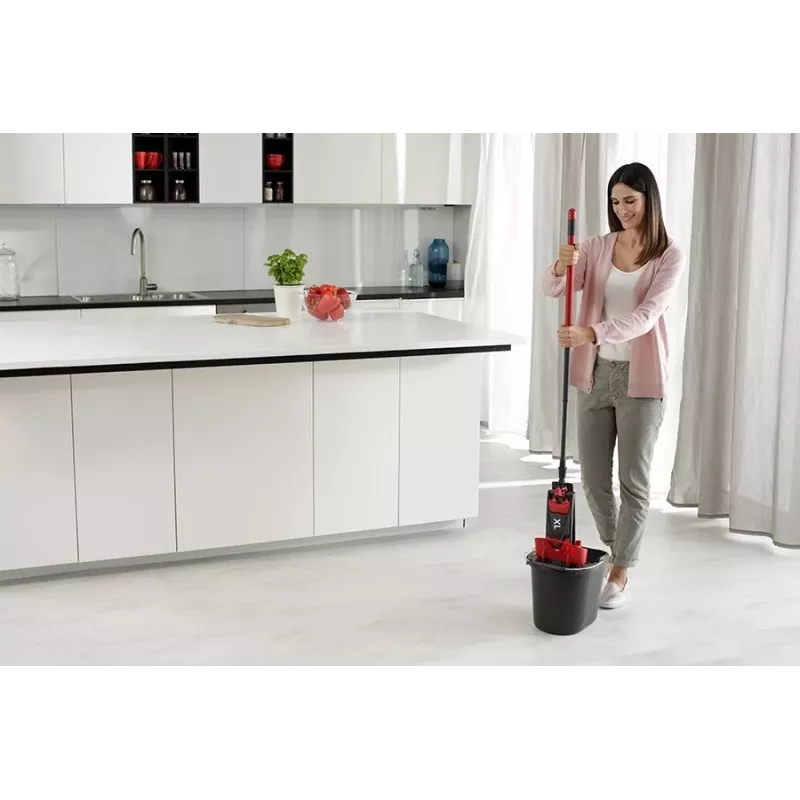 VILEDA mop Ultramax XL Box — pestav mikrokiust 360° pöörlev pea, kokkupandav, kõvadele põrandatele