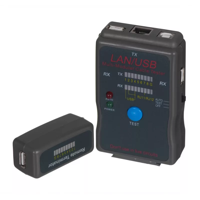 Cablexpert NCT-2 võrgukaabli tester must