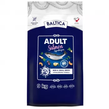 BALTICA Excellent hüpoallergeenne täiskasvanud väikest tõugu lõhe - kuiv koeratoit - 9kg
