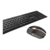 CHERRY DW 9100 SLIM klaviatuur Hiir kaasas Universaalne RF Traadita + Bluetooth Nordic Must