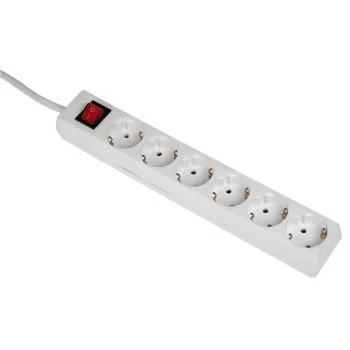 Hama 00108833 liigpingekaitse valge 6 vahelduvvoolupistikut 230 V 5 m