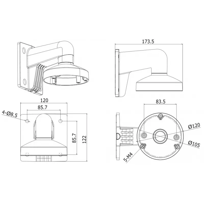 Kinnitus Hikvision DS-1272ZJ-120