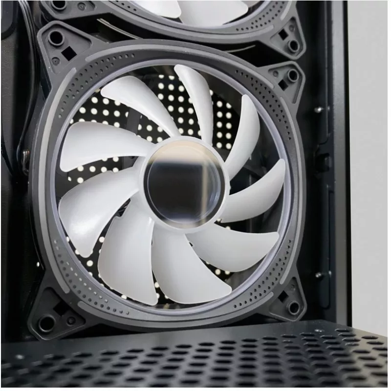 LC-Power korpus MidiTower 715B must USB3.2/Audio ilma toiteplokita SEAMLESS_X (LC-715B-ON)