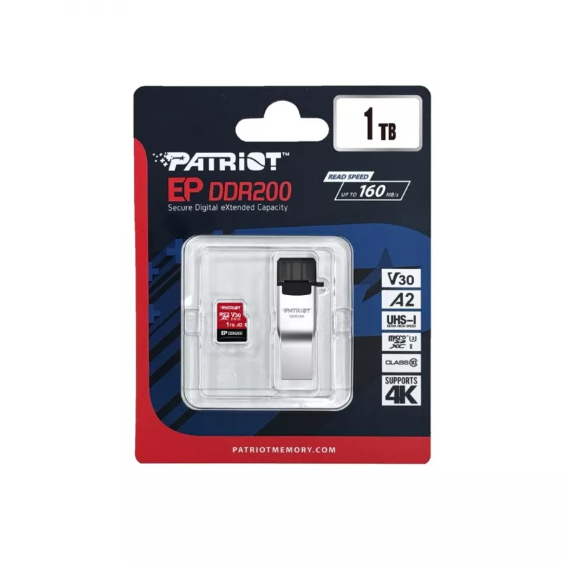 Patriot Memory EP DDR200 mälukaart 1TB MicroSDXC 160/120 MB/s (PEF1TEP33MCX)