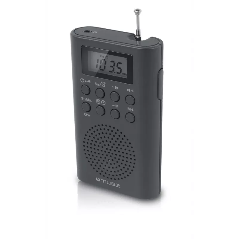 Kaasaskantav raadio Muse M-03 R FM PLL häälestuse, LCD ekraani, välisantenniga, must