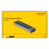 DeLOCK väline USB 5 Gbps jaotur 13 pordiga + lüliti, USB 3.2 Gen 1 (3.1 Gen 1) Type-B, USB 3.2 Gen 1 (3.1 Gen 1) Type-A, 5000 Mbit/s, hall, alumiinium, 1 m