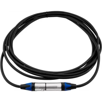 PSSO XLR-kaabel 3-kontaktiline, 5 m, must, Neutrik-ühilduvad pistikud