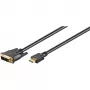 Wentronic Goobay HDMI™ / DVI-D kaabel, must, 3 m - 19 kontaktiga HDMI™-pistik > DVI-D (18+1) pistik (51581)