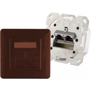 ShiverPeaks S-Conn BS74280-BR pistikupesa 2 x RJ-45 pruun