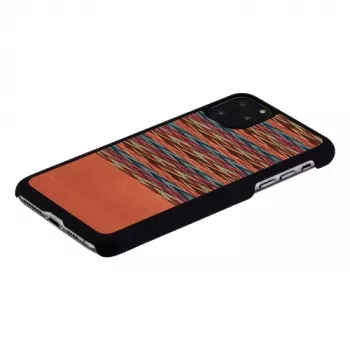 Nutitelefoni ümbris man and wood iPhone 11 Pro Max jaoks — pruun ruuduline, must ääris