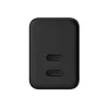 Crong Ultra Compact GaN 35W PD 3.0 2x USB-C seinilaadija (must)