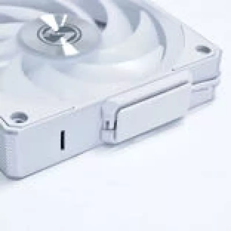 120mm Lian Li UNI FAN 12CL1W3W valge juhtmevaba korpusetuulik — 120mm, PWM-hubiga ühilduv, modulaarne