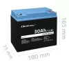 Laetav LiFePO4 aku QOLTEC 12.8V 30Ah 384Wh koos BMS-iga