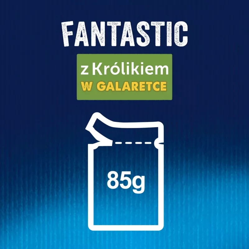 Felix PURINA märg kassitoit kotikeses 85 g — täiskasvanud kassidele küülikumaitseline, 82% niiskust, 11,5% valku