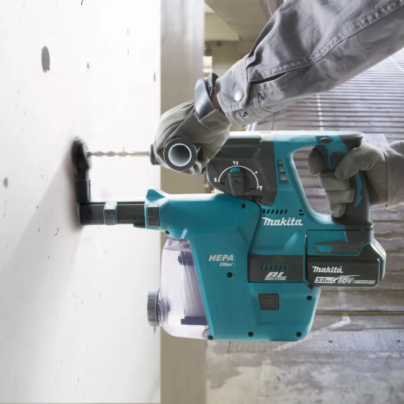 Makita DHR243RTJW - Kombineeritud haamer - Juhtmeta - 3 funktsiooni - SDS-plus - 2 džauli - 2 akut, laadija kaasas - 18 V (DHR243RTJW)