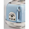 Ariete 155 Design 2 Slice Röstsai valmistaja võileivakorvidega, 6 röstimisastet, 810 W, roostevabast terasest korpus, eemaldatav purukauss, pastellsinine