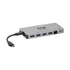 USB-C dokk - 4K HDMI, USB 3.2 Gen 1, USB-A jaotur, GbE, mälukaart, 100W PD laadimine, eemaldatav kaabel U442-DOCK5D-GY