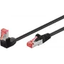 Goobay CAT 6 paranduskaabel 1x 90° nurga all, S/FTP (PiMF), must, 10 m - riivi sakk üleval, LSZH halogeenivaba, vask (51547)