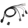 kaabel ek water blocks EK-Loop OmniLink 6-Pin Dual PWM 50cm — 6-kontaktiline PWM jaoturkaabel, 50 cm pikkus
