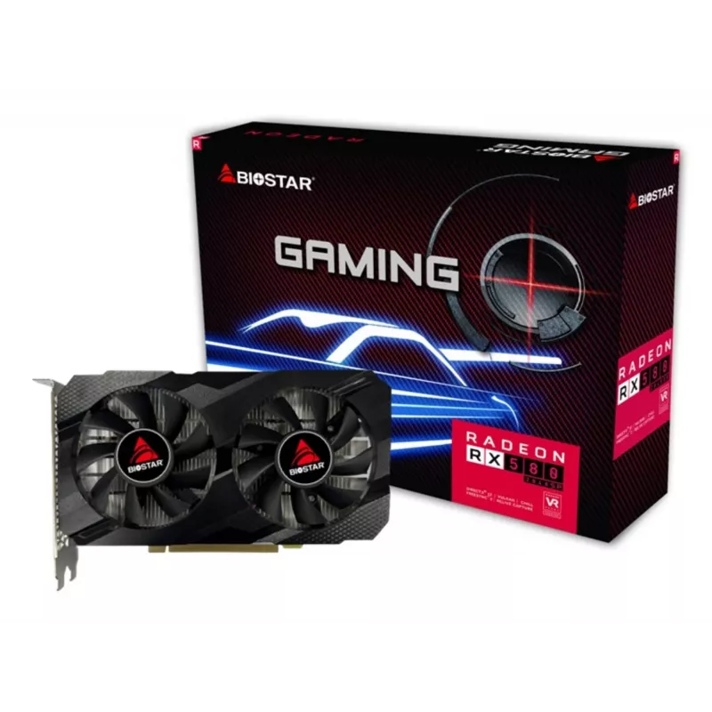 Graafikakaart BIOSTAR Radeon RX 580 8 GB GDDR5, 256-bit, 1150 MHz, PCIe x16, 2x ventilaatorit