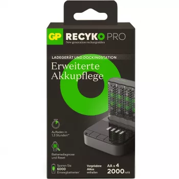 GP ReCyko Pro P461 AA/AAA akulaadija koos D461 dokkimisjaamaga