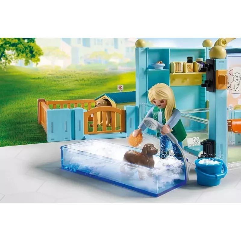 PLAYMOBIL mängukomplekt My Life 71742 Loomahotell koos figuuridega – mängukomplekt hotellihoone ja loomafiguuridega