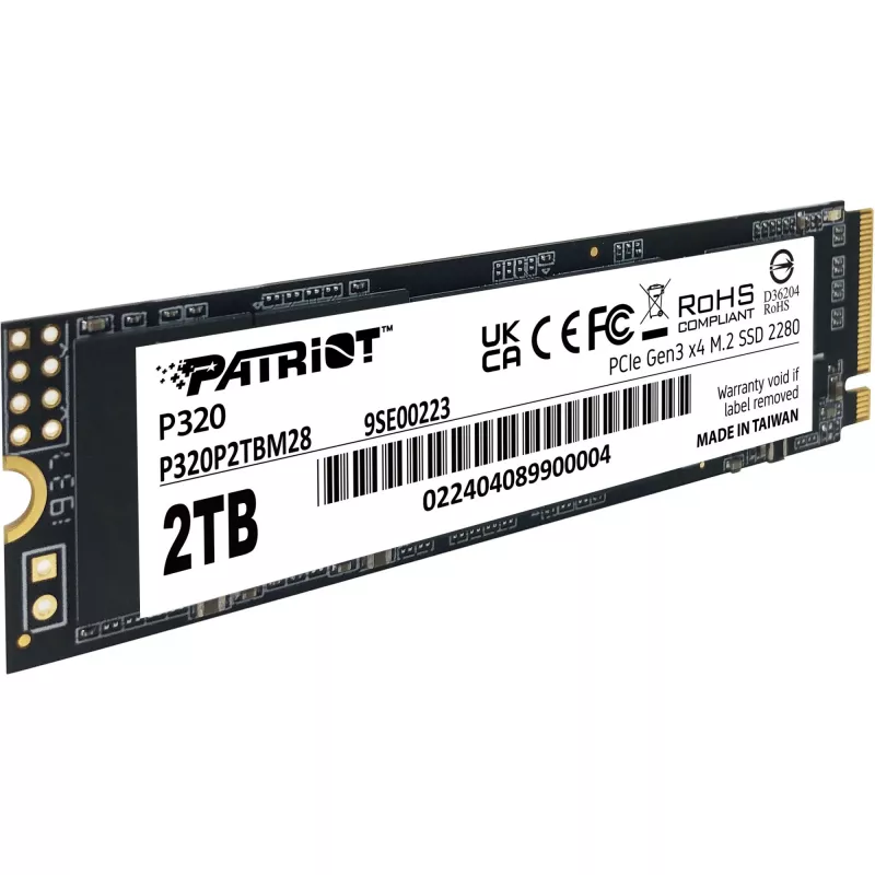 SSD Drive Patriot P320 2TB M.2 2280 PCIe 3.0 x4 NVMe