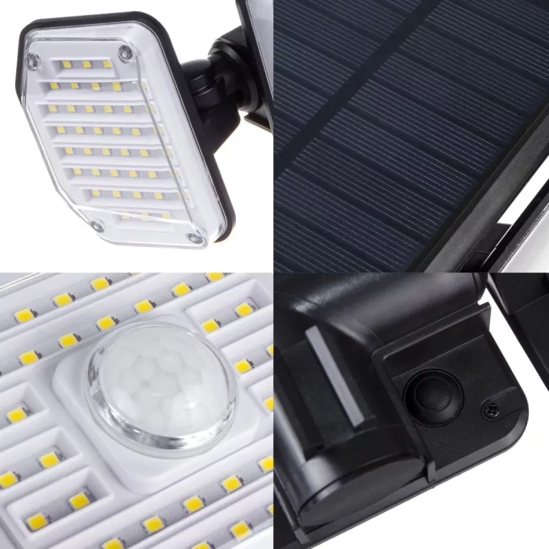 Maclean IP65 päikeseenergial töötav LED-lamp liikumis- ja hämarikust koiduni anduriga IP65 4W 320lm 4000K Li-ion 1200 mAh 3 töörežiimi prožektor turvalisusele aeda sissepääsule HQ