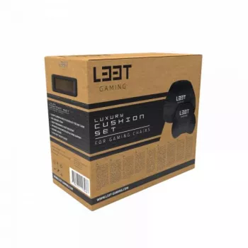 L33T Gaming 160382 Luksuslik mängutooli padjakomplekt, mäluvahust, sametist, ülimalt pehme, must