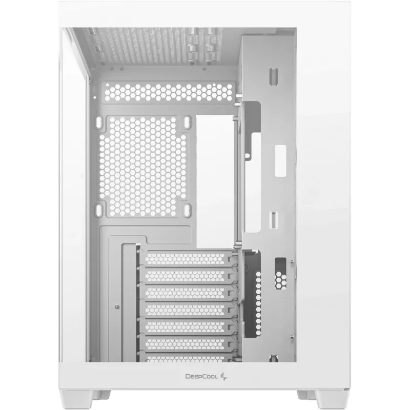 PC korpus DeepCool CG530 WH Midi Tower — ATX/Micro ATX/ITX, karastatud klaas, 2×3,5-tollist + 3×2,5-tollist pesa, toetab kuni 410 mm graafikakaarti