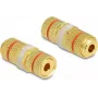Juhtmepistik DeLOCK 64143 2 x klemmiposti Kuldne Punane