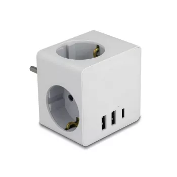 Toitepistiku adapter Type F DeLOCK 11496 2 USB-porti 5V 2.4A 3A
